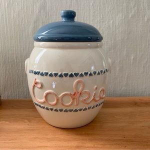Vintage Ceramic Cookie Jar - Cottage Style